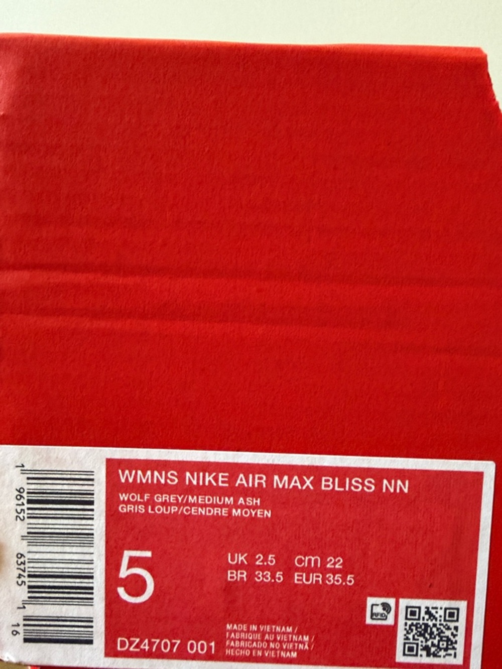 Nike Air Max Bliss Wolf Grey DZ4707-001 Women’s Size 5 - Picture 6 of 6